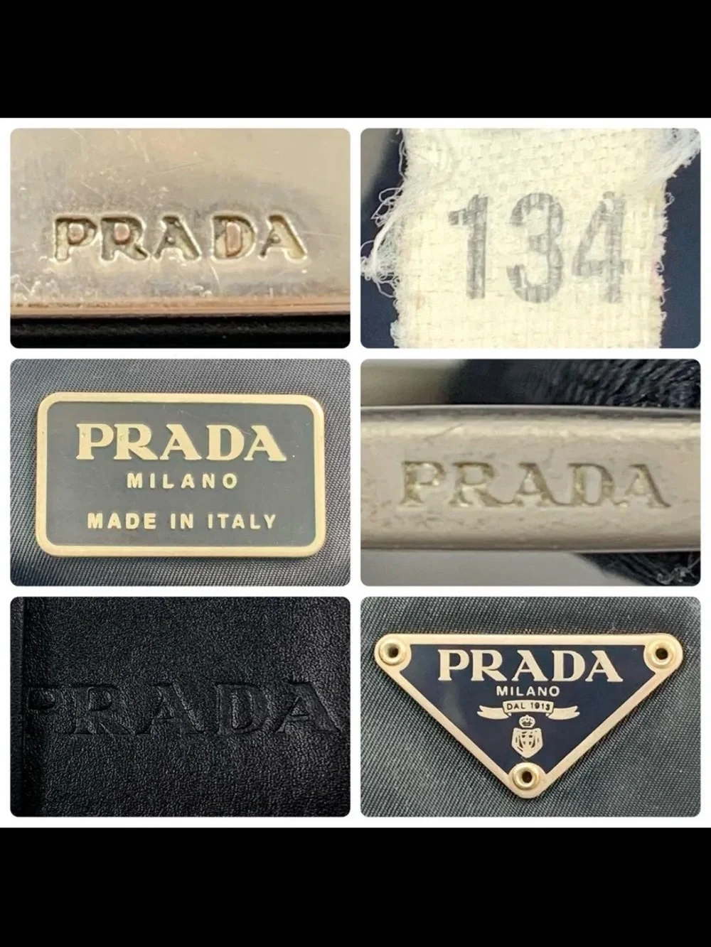 Prada Navy Nylon Messenger Bag with Triangular Logo